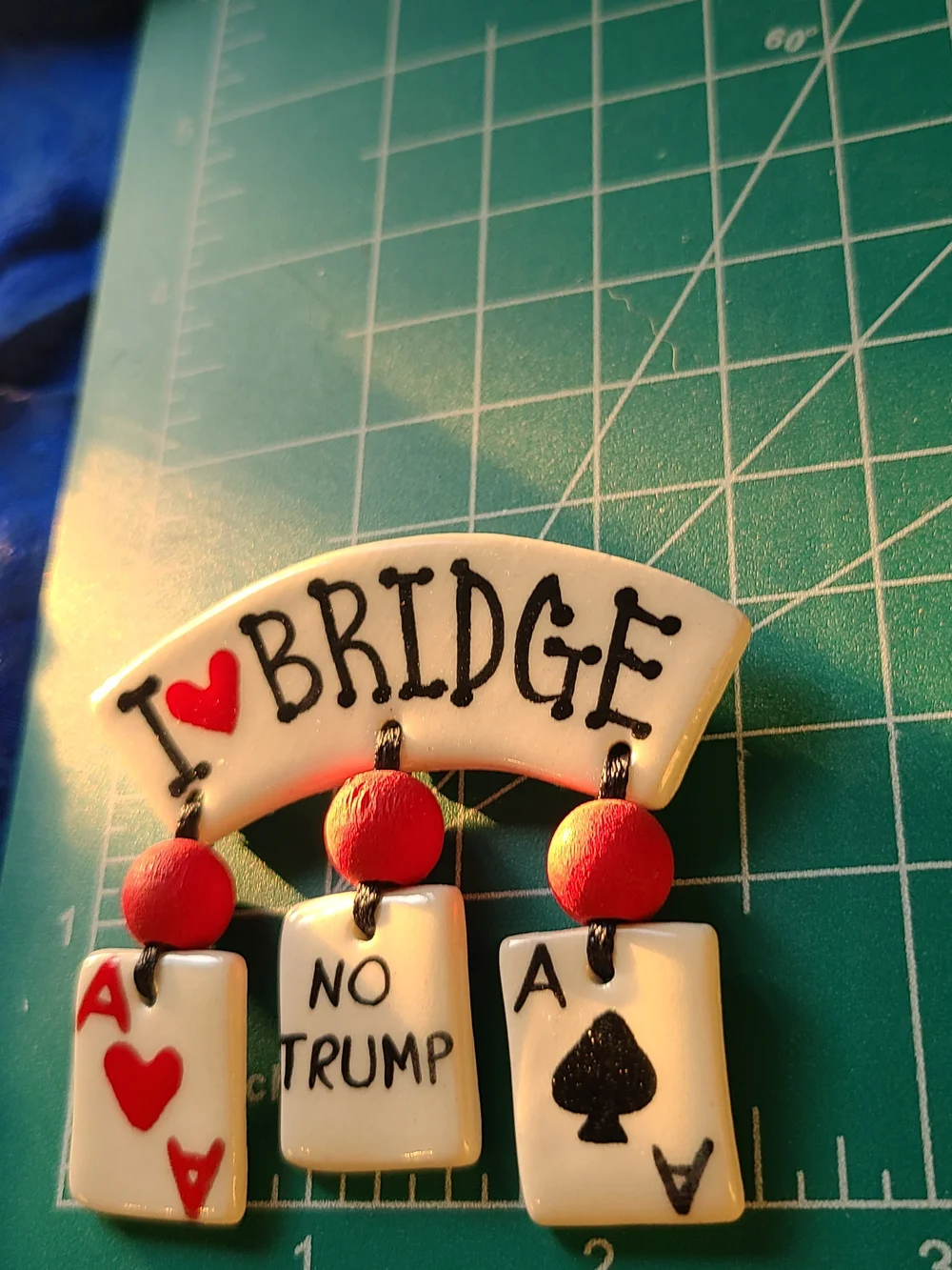 I ❤️ Bridge Pendant with Card Charms